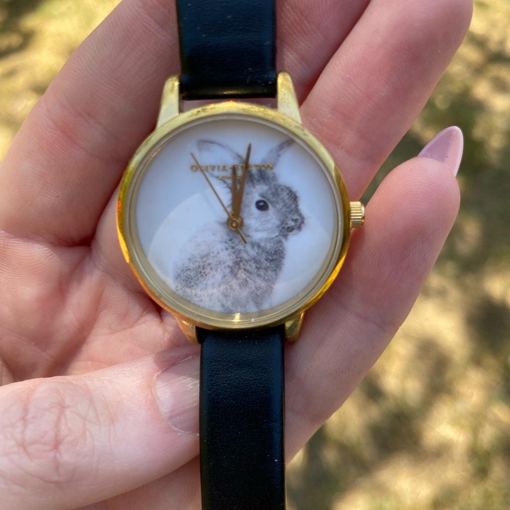 Olivia Burton Woodlands Bunny Black Gold Watch 23$